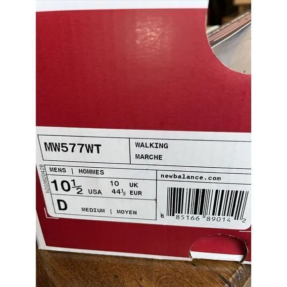 New Balance 577 Mens White Leather Walking Shoes Sneakers‎ NIB Size 10.5