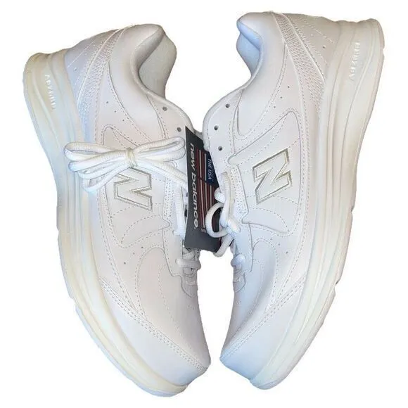 New Balance 577 Mens White Leather Walking Shoes Sneakers‎ NIB Size 10.5