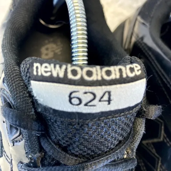 New Balance 624 Mens Sneakers Work Shoes Sz 9.5 Black Dad Grandpa 4E BB624BK