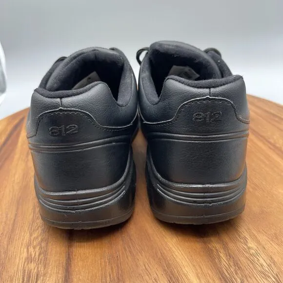 New Balance 812 Womens Size 9.5 B Triple Black Leather Walking Shoes Sneakers