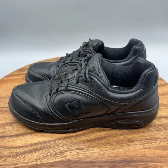 New Balance 812 Womens Size 9.5 B Triple Black Leather Walking Shoes Sneakers