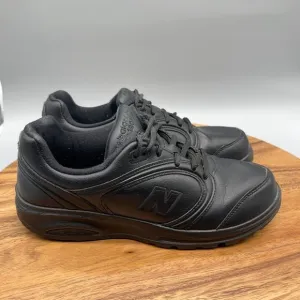 New Balance 812 Womens Size 9.5 B Triple Black Leather Walking Shoes Sneakers