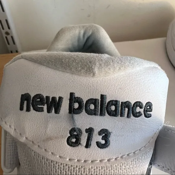 New Balance 813 Shoes White Double Strap Leather Walking Shoes Men's 11 EUC