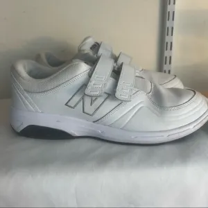 New Balance 813 Shoes White Double Strap Leather Walking Shoes Men's 11 EUC