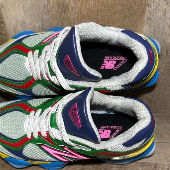 New Balance 9060 Beach Glass Pink Multicolor Sneakers Sz 40