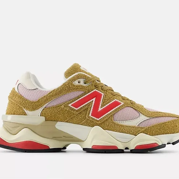 New Balance 9060 Unisex Sneakers - Gold and Red