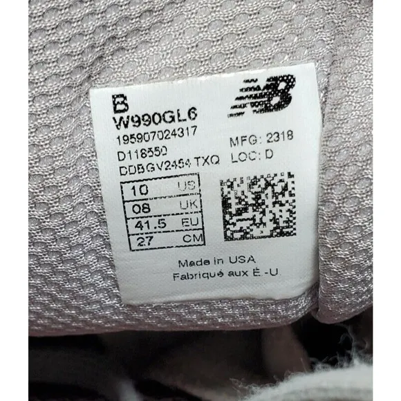 New Balance 990 v6 Shoes Womens 10 Grey Sneaker Athletic Running Walking USA