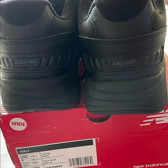 New Balance MW928BK3 Men's Black Walking Strike Path Shoes Size 9 Wide 2E