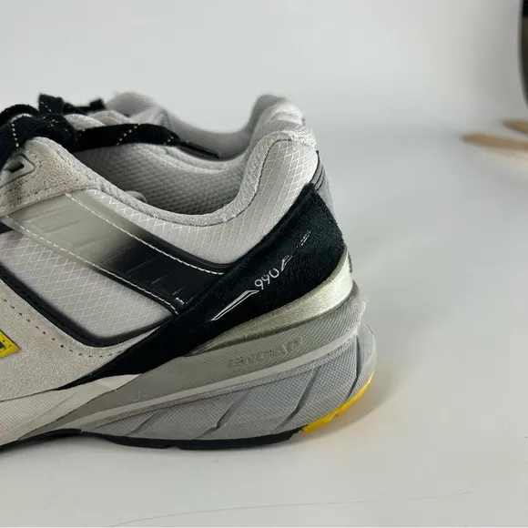 New Balance Shoes Men 8 Silver Black 990 V5 Running Comfort Sneakers Made In USA