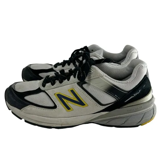New Balance Shoes Men 8 Silver Black 990 V5 Running Comfort Sneakers Made In USA