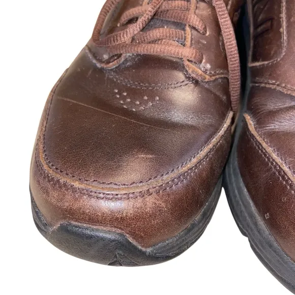 New Balance Sneakers Mens Size 8 MW928BR2 Brown Leather Walking Shoes Lace Up