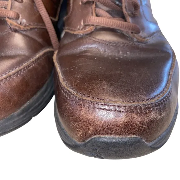 New Balance Sneakers Mens Size 8 MW928BR2 Brown Leather Walking Shoes Lace Up