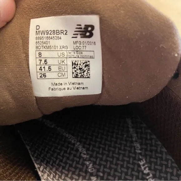 New Balance Sneakers Mens Size 8 MW928BR2 Brown Leather Walking Shoes Lace Up