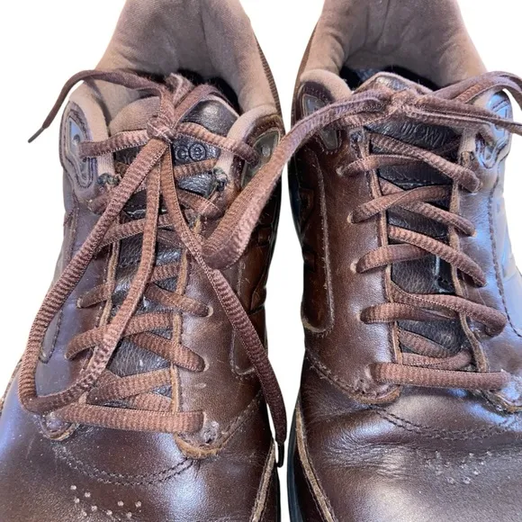 New Balance Sneakers Mens Size 8 MW928BR2 Brown Leather Walking Shoes Lace Up