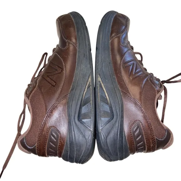 New Balance Sneakers Mens Size 8 MW928BR2 Brown Leather Walking Shoes Lace Up