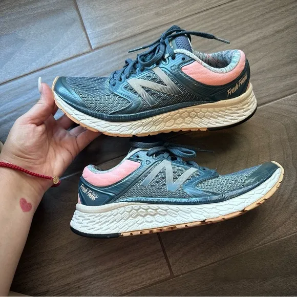 New Balance Women's Blue and Pink Running Shoes