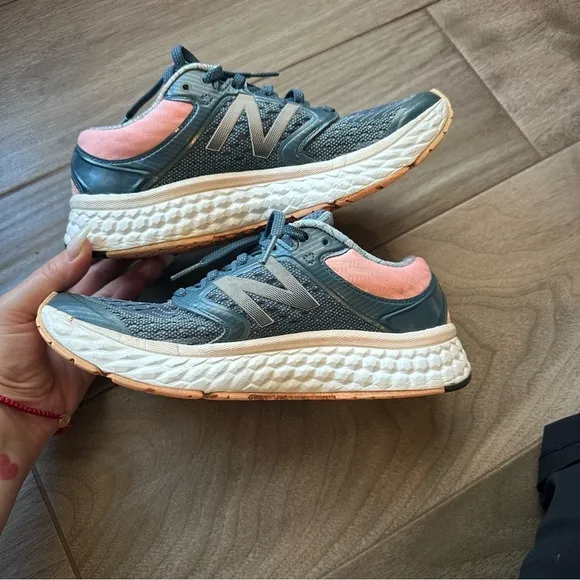 New Balance Women's Blue and Pink Running Shoes