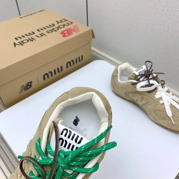New Balance X Miu Miu 530 SL suede sneakers cinnamon