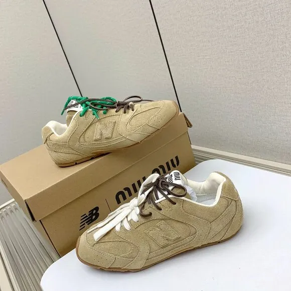 New Balance X Miu Miu 530 SL suede sneakers cinnamon