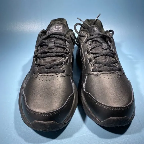 New Balance Mens 411 Comfort Ride MA411LK1 Leather Black Walking Shoes Size US 9