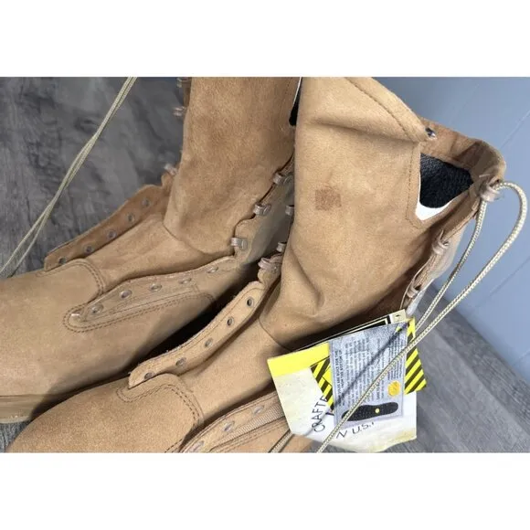 NEW Belleville Boots Mens 14.5 Tan 790 ST‎ Steel Toe Suede Combat Waterproof