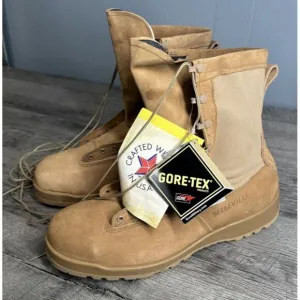 NEW Belleville Boots Mens 14.5 Tan 790 ST‎ Steel Toe Suede Combat Waterproof