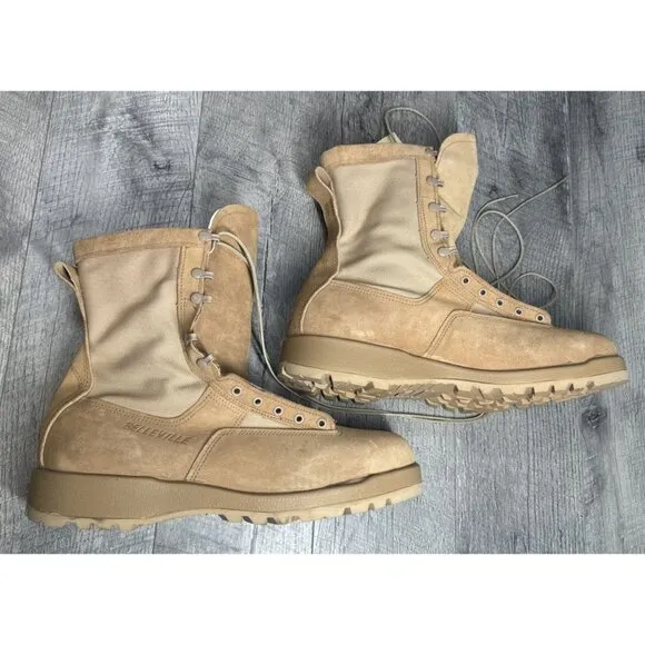 NEW Belleville Boots Mens 14.5 Tan 790 ST‎ Steel Toe Suede Combat Waterproof