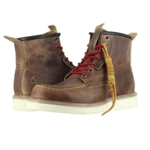 NEW BERRENDO men's moc wedge steel toe work boots in honey