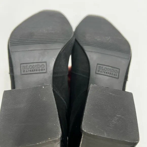 New Blondo Sadie waterproof 3” block heels. 9.5” high‎ black boots. Size 11.