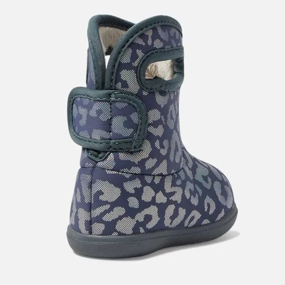 New BOGS II Metallic Leopard Waterproof Rain Boots Size 8 Toddler Kids Baby