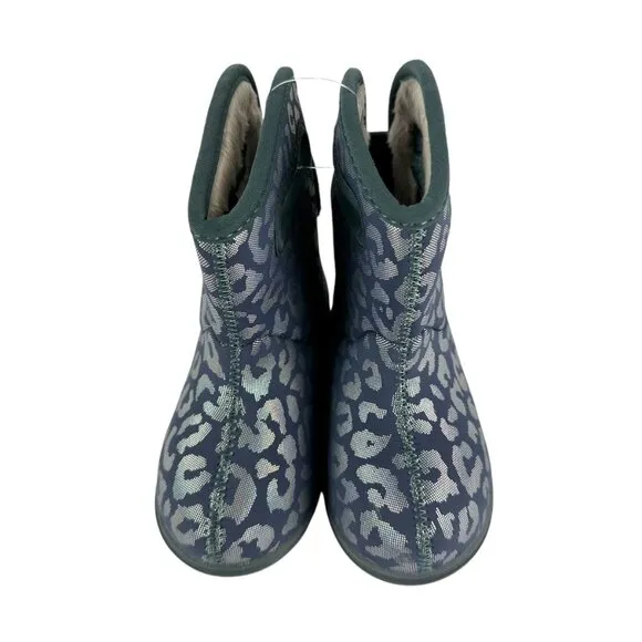 New BOGS II Metallic Leopard Waterproof Rain Boots Size 8 Toddler Kids Baby