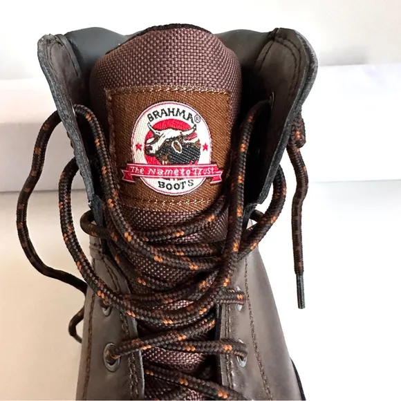 NEW BRAHMA RAID 6” BROWN STEEL TOE LACE-UP WORK BOOTS Sz13
