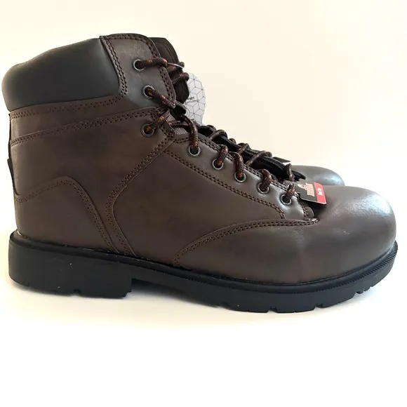 NEW BRAHMA RAID 6” BROWN STEEL TOE LACE-UP WORK BOOTS Sz13