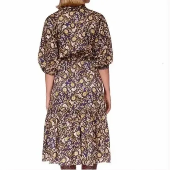 NEW Cara Cara Hutton Midi Dress - Millerfleur Evening Blue