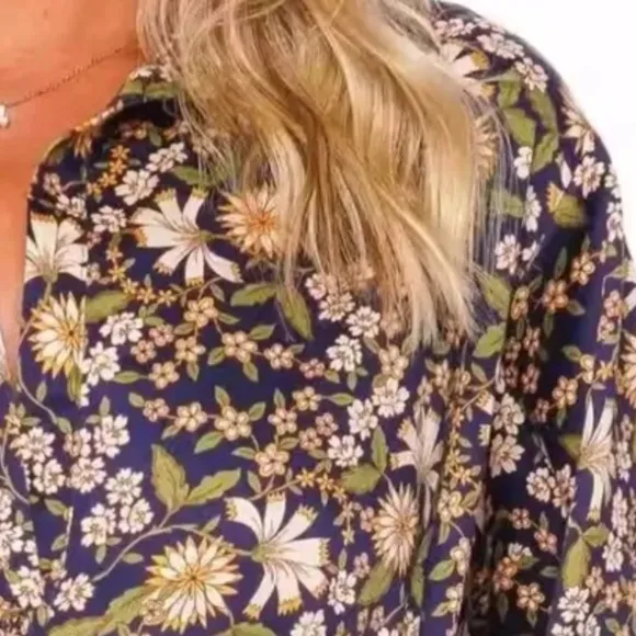 NEW Cara Cara Hutton Midi Dress - Millerfleur Evening Blue
