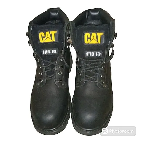 New Caterpillar Steel Toe Work Boots Oil Resistant Size 7