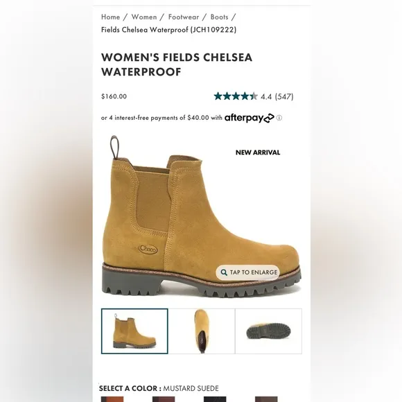 NEW Chaco Fields Chelsea waterproof boots