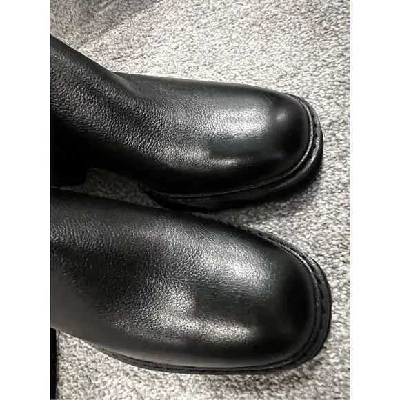 NEW Cole Haan Women's Black Gema Waterproof Tall Lug Knee-High Boots Size 9 NWOT