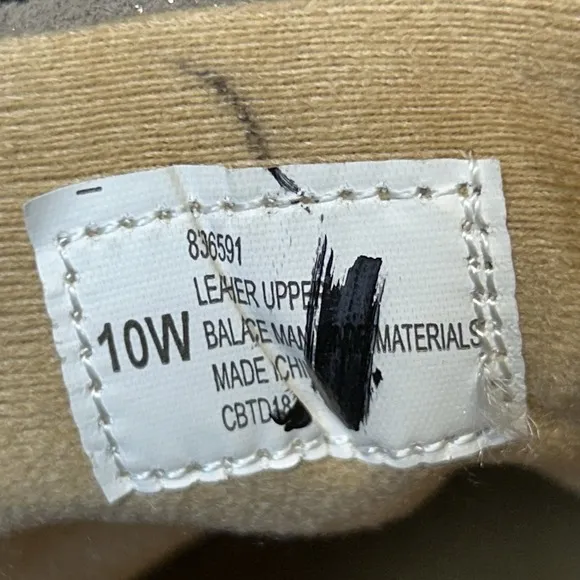 NEW Comfortiva Lyons Leather Comfort Shoes Lace Up Taupe W/ Shimmer Sz. 10 Wide
