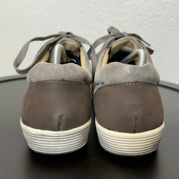 NEW Comfortiva Lyons Leather Comfort Shoes Lace Up Taupe W/ Shimmer Sz. 10 Wide