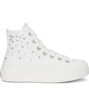 NEW Converse Chuck Taylor All Star Lift Sneaker in Egret &amp; Black WHITE PLATFORM