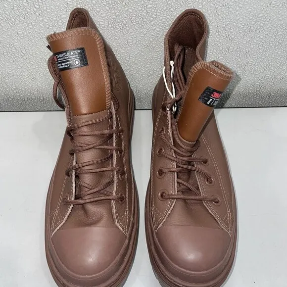 NEW Converse Chuck Taylor All Star Lugged Heel Leather Platform Sneaker  Brown