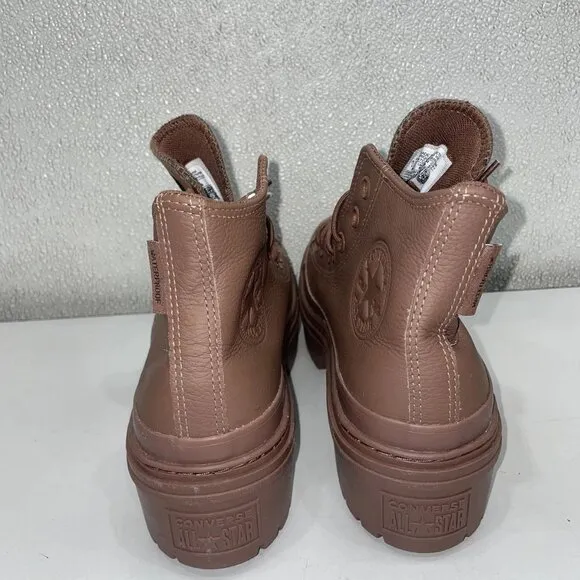 NEW Converse Chuck Taylor All Star Lugged Heel Leather Platform Sneaker  Brown