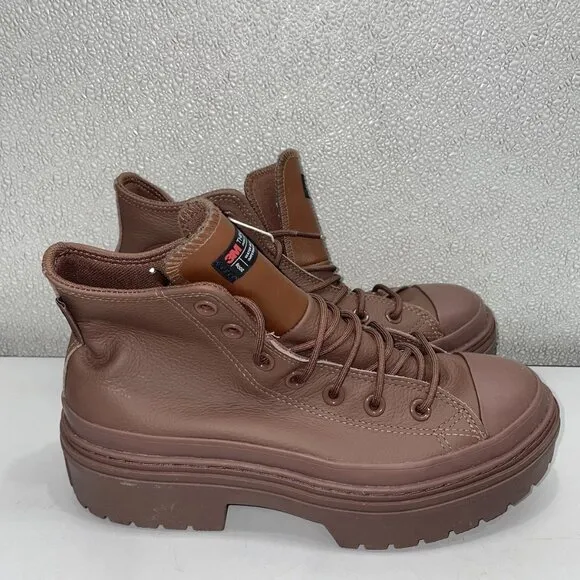NEW Converse Chuck Taylor All Star Lugged Heel Leather Platform Sneaker  Brown