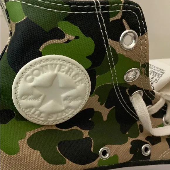 NEW CONVERSE RUN STAR HIKE “Candied Ginger PiquantGreen” Camo-Leopard Sneakers