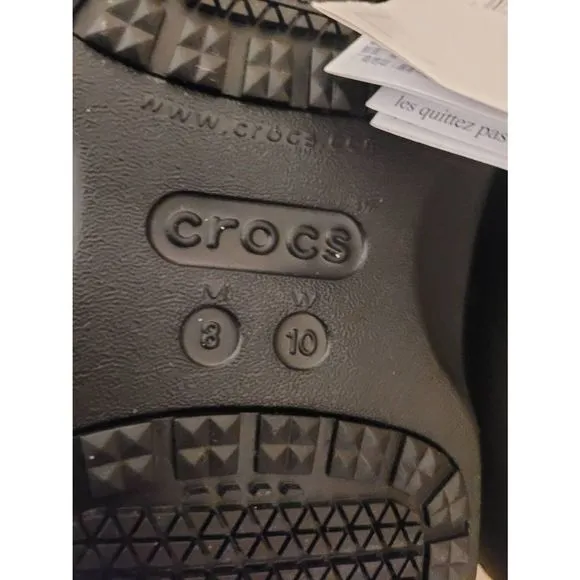 NEW Crocs On The Clock Clog Slip Resistant Shoes Size Mens 8 Womens 10 Work