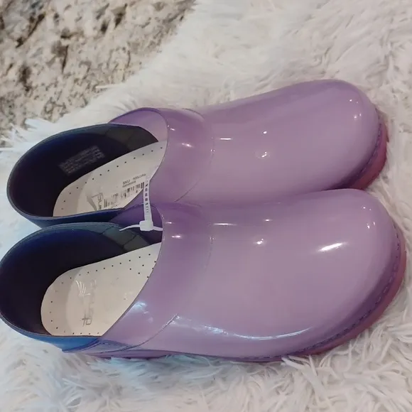 NEW Dansko Professional Purple Translucent Clog Shoes Size EU 40 Clear Jelly