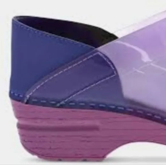 NEW Dansko Professional Purple Translucent Clog Shoes Size EU 40 Clear Jelly