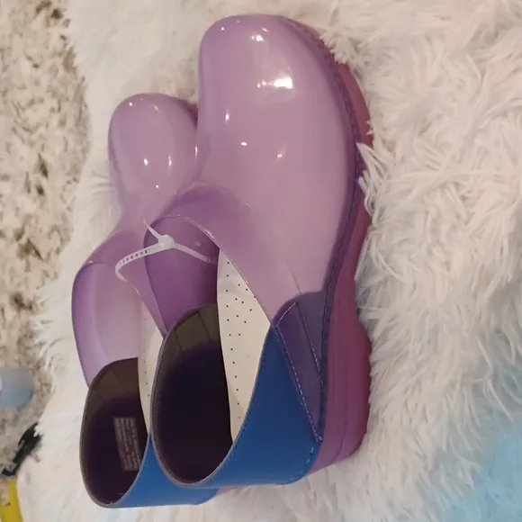 NEW Dansko Professional Purple Translucent Clog Shoes Size EU 40 Clear Jelly