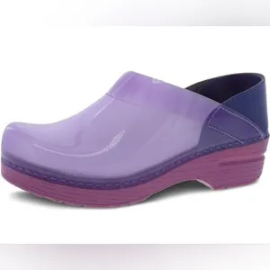 NEW Dansko Professional Purple Translucent Clog Shoes Size EU 40 Clear Jelly